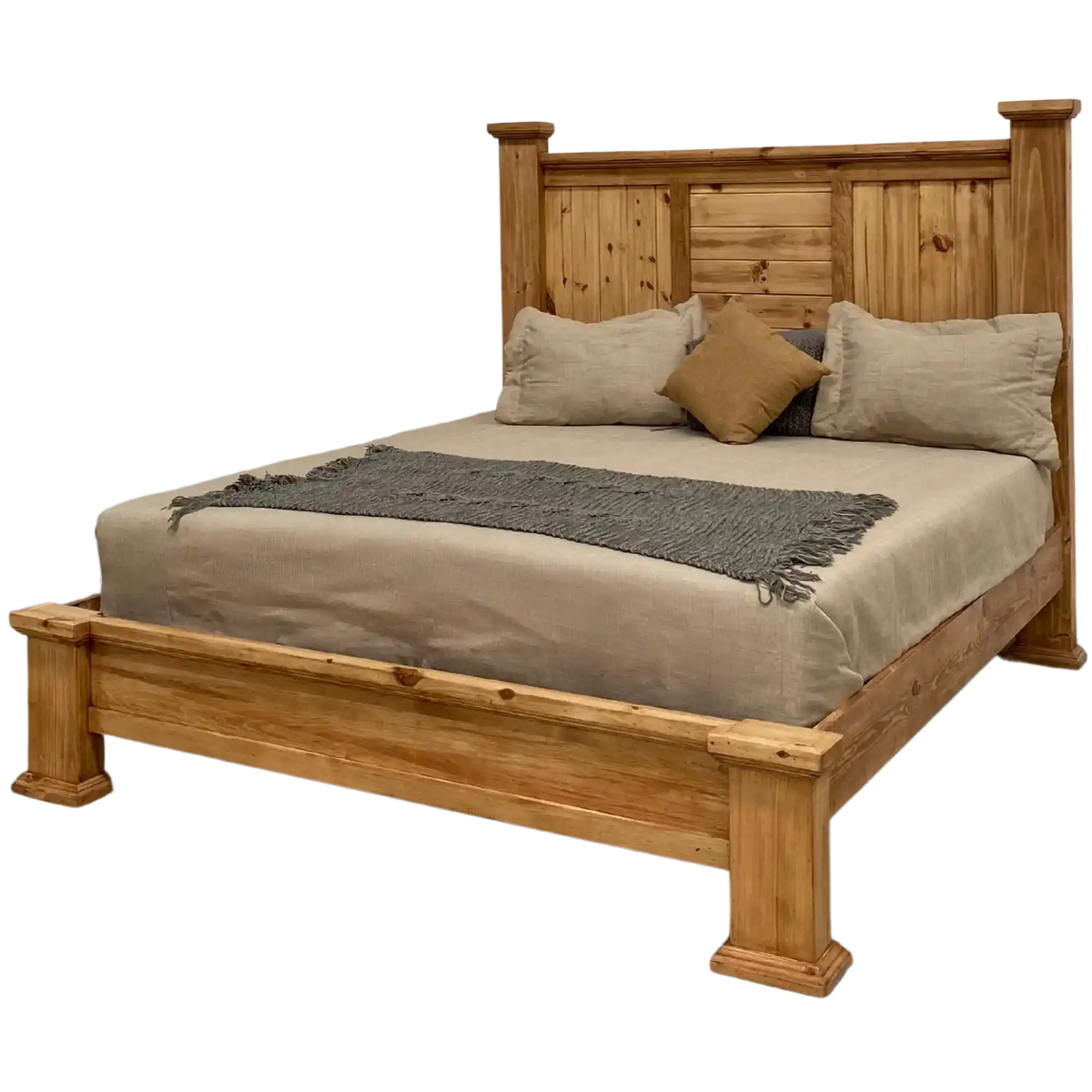 Hacienda Rustic Bed Low Footboard