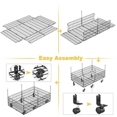 Under Bed Storage with Wheels, 2 Pack Living Room Bedroom Storage Organizers