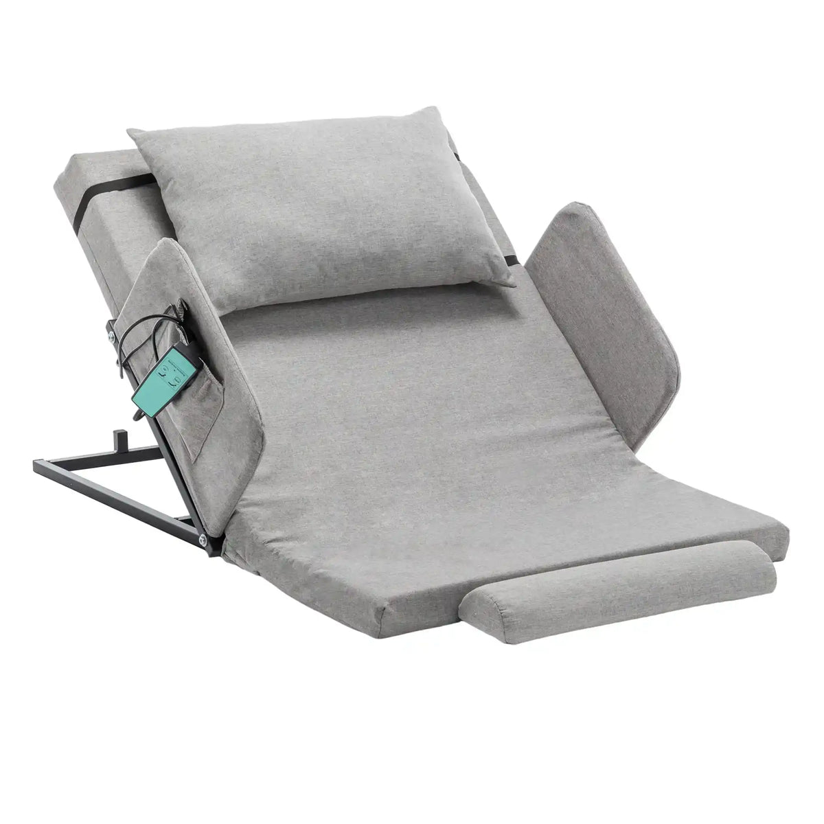 Electric Adjustable Bed Backrest, Safety Rails, 300 lbs Capacity, Washable Cover