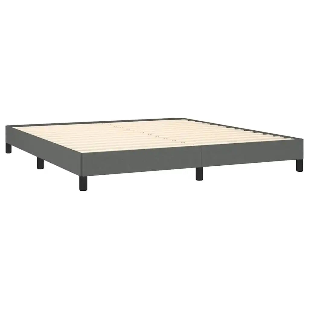 Bed Frame Without Mattress Dark Gray 76"x79.9" King Fabric