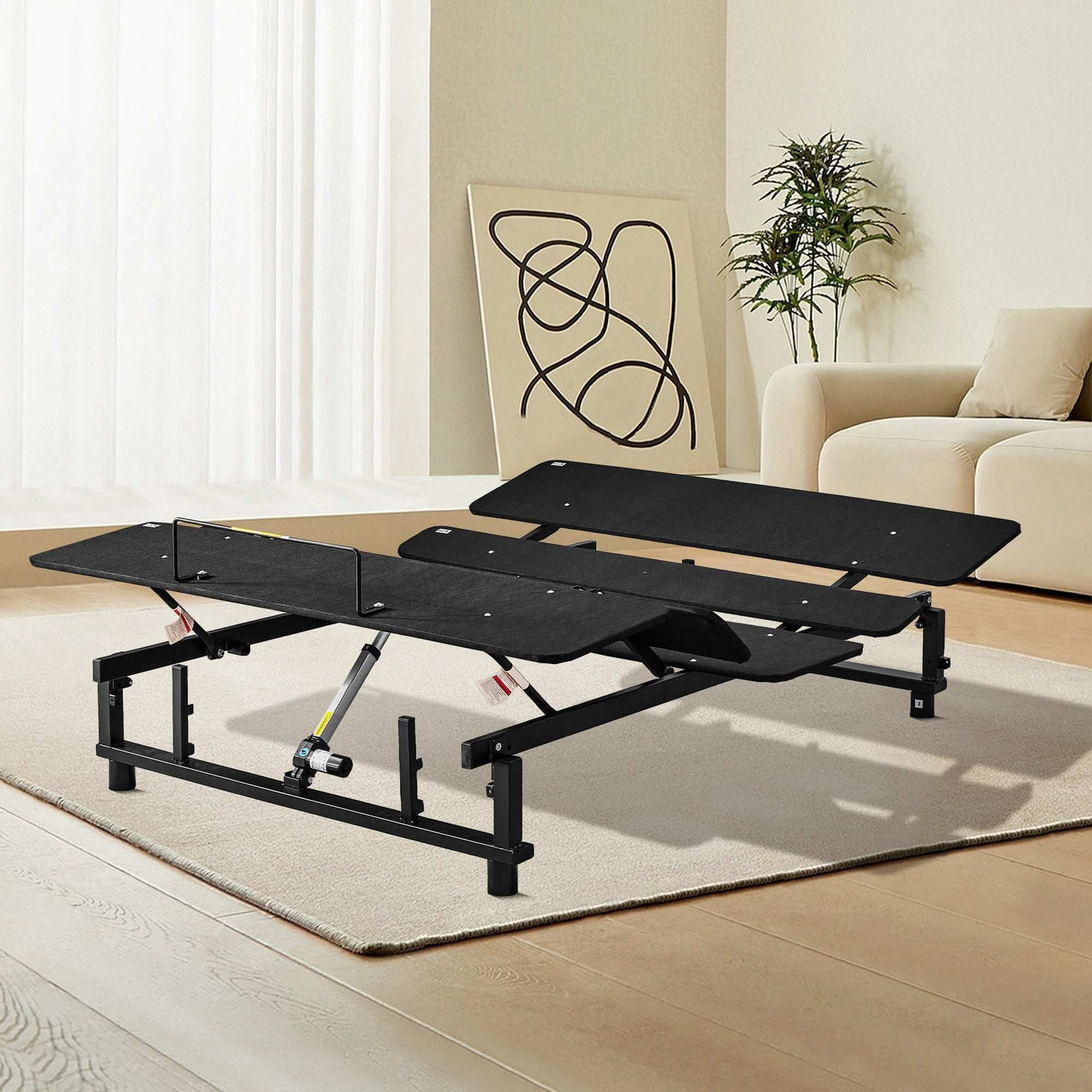 Adjustable Bed Base, Head and Foot Incline, Wireless Remote