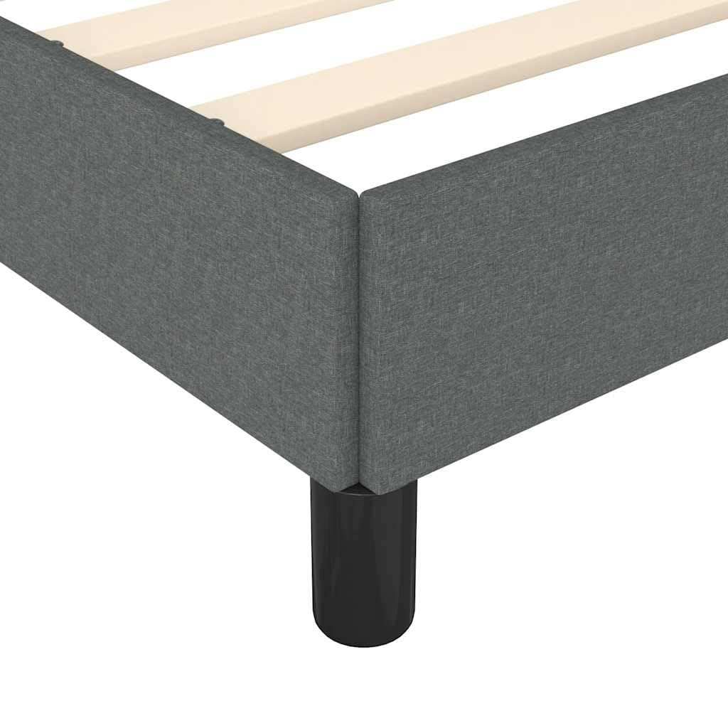 Bed Frame Without Mattress Dark Gray 76"x79.9" King Fabric