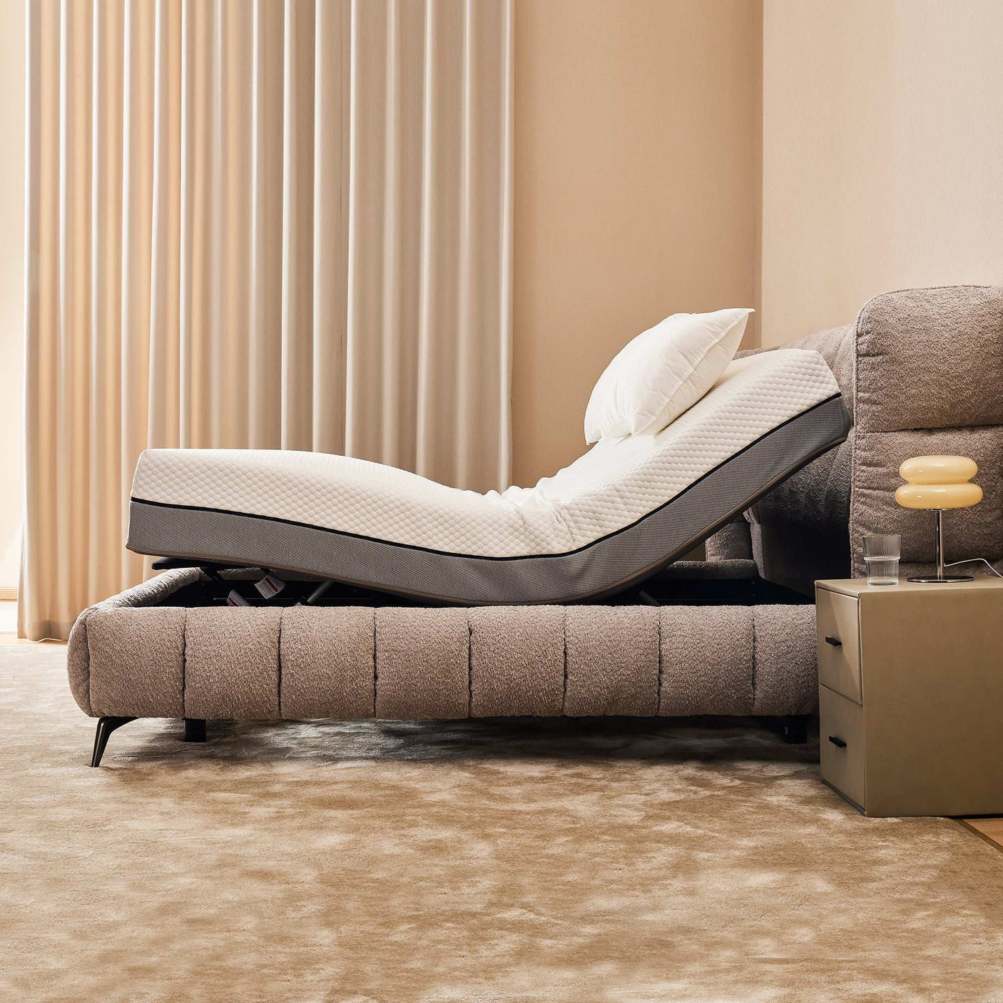 Adjustable Bed Base, Head and Foot Incline, Wireless Remote