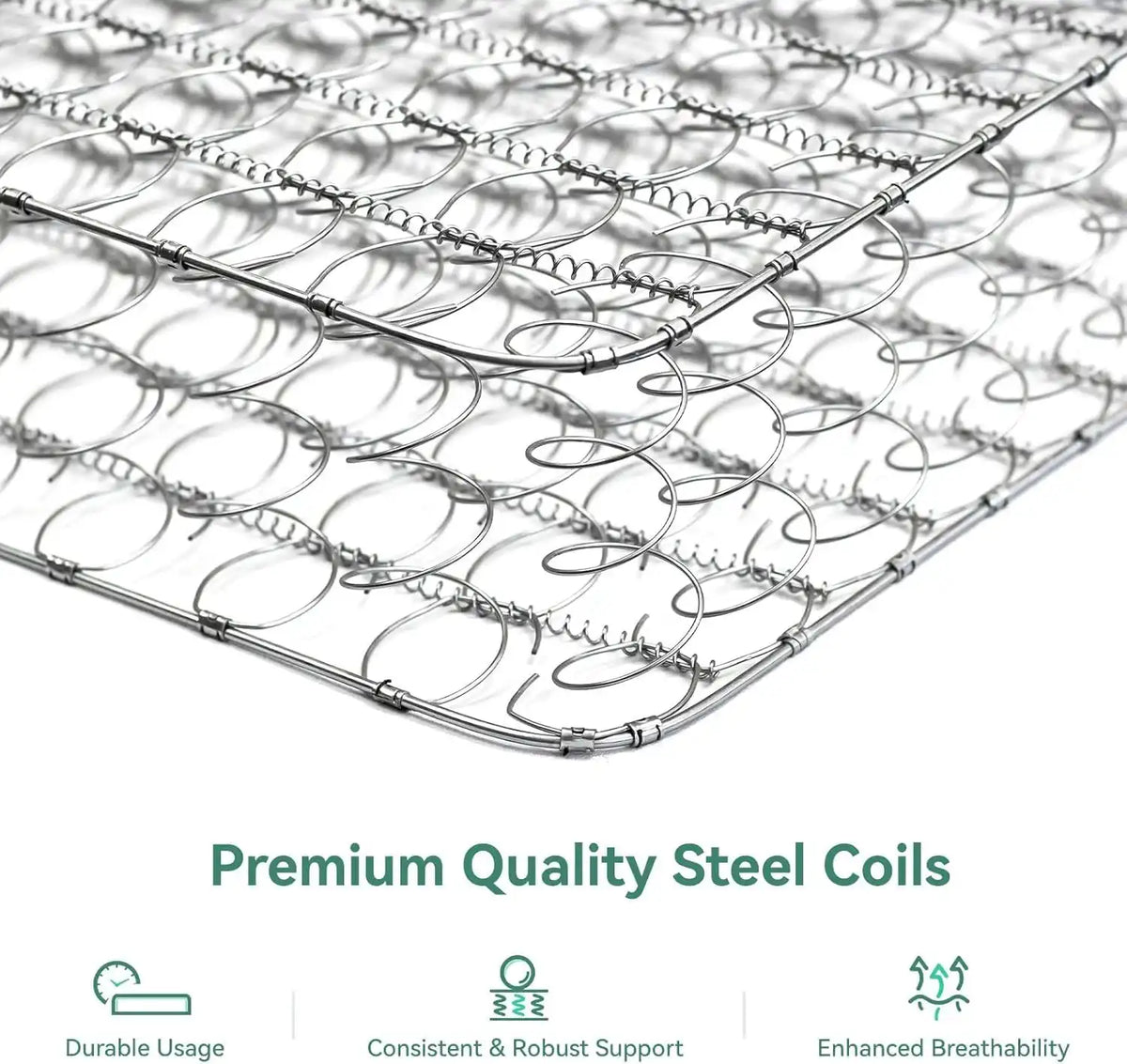 Novilla Twin Mattress, 6 Inch Twin Size Mattresses in a Box with Smarts™ Coil for Pressure Relief