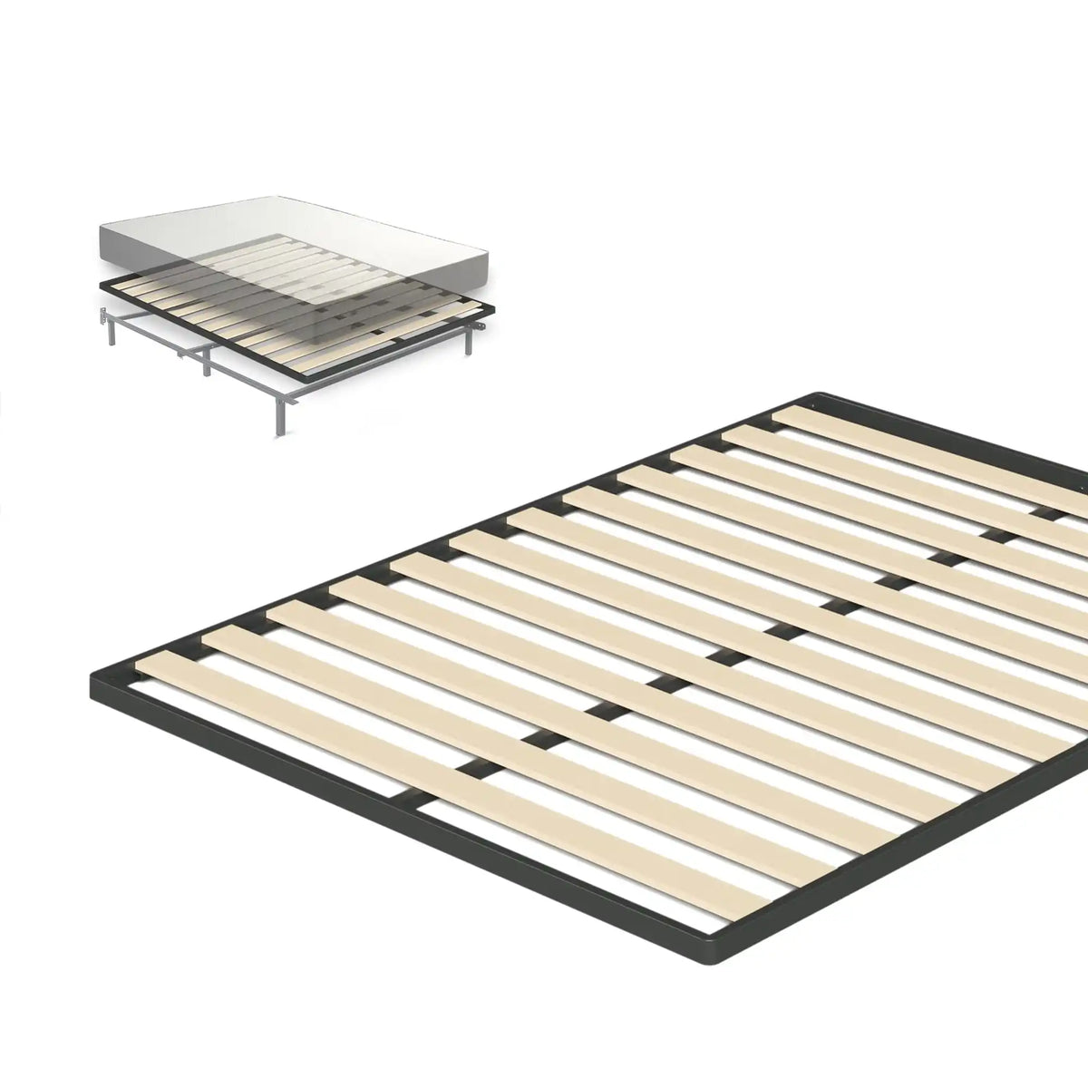 Zinus Deepak Easy Assembly Wood Slat 1.6 Inch Bunkie Board, Bed Slat