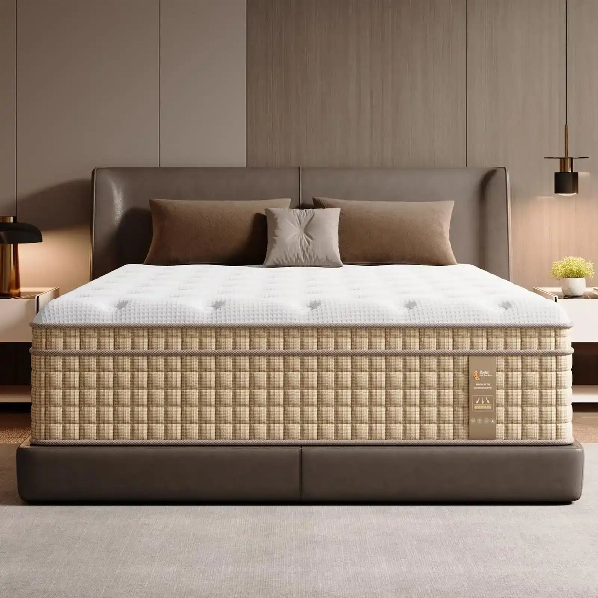 14" Hybrid Mattress, Bedstory Innerspring with Gel Memory Foam, CertiPUR, Medium