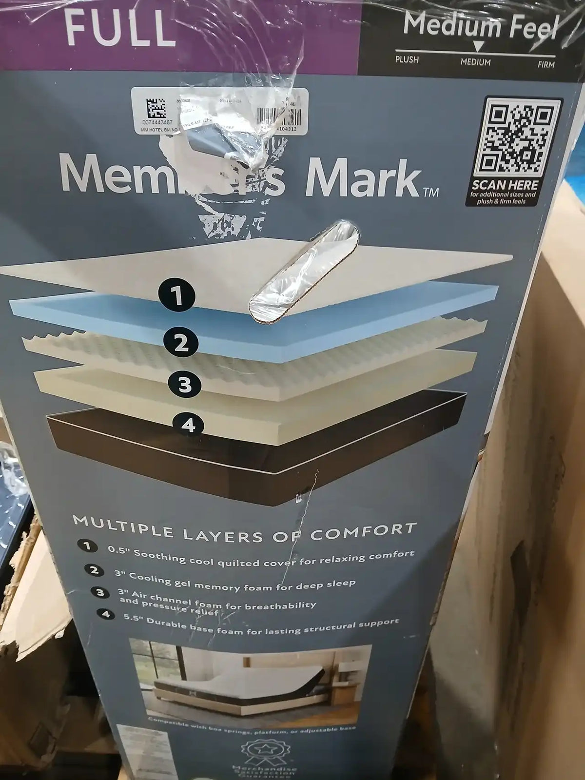 Member's Mark Hotel Premier Collection 12" Full Mattress