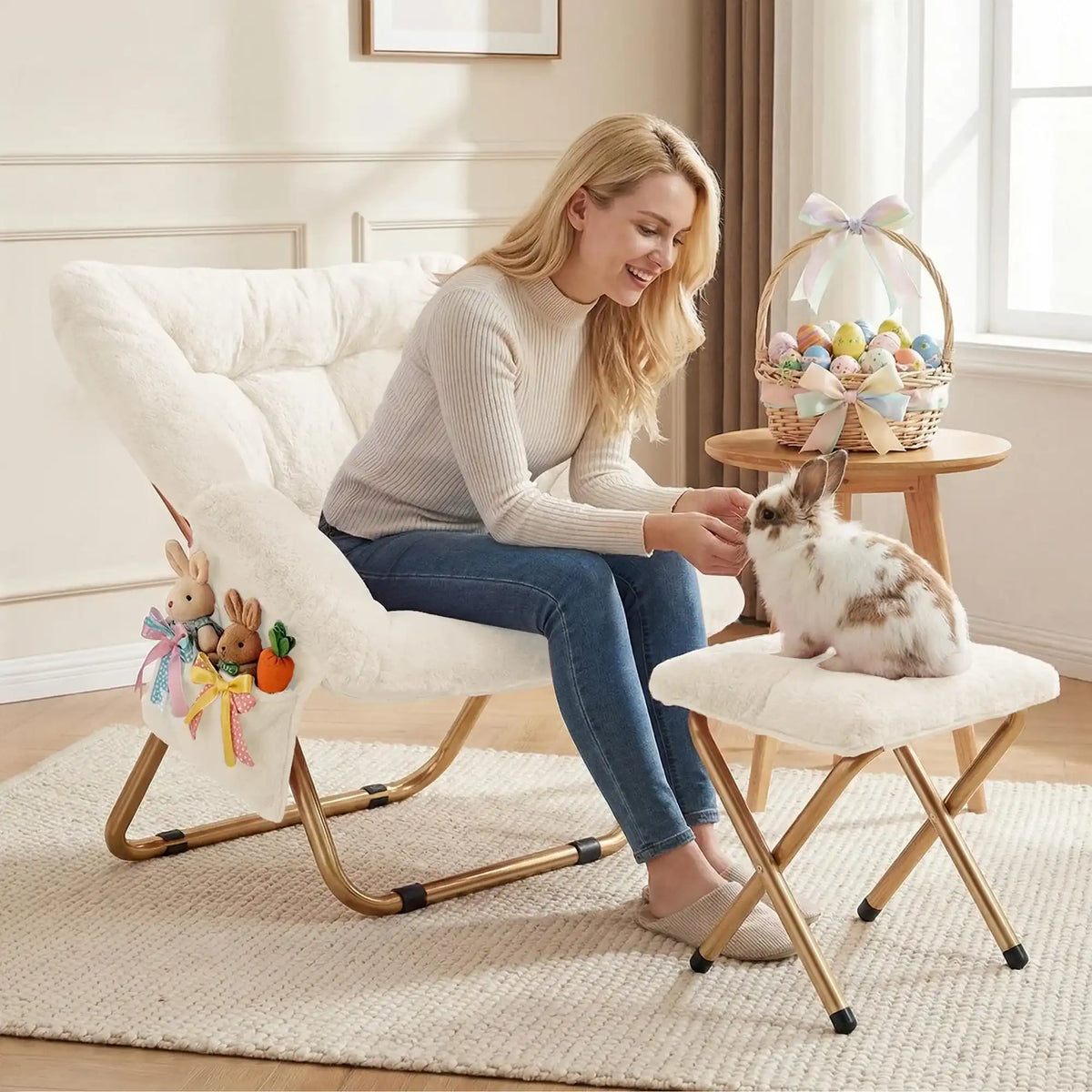 Comfy Saucer Chair, Foldable Living Room Chairs