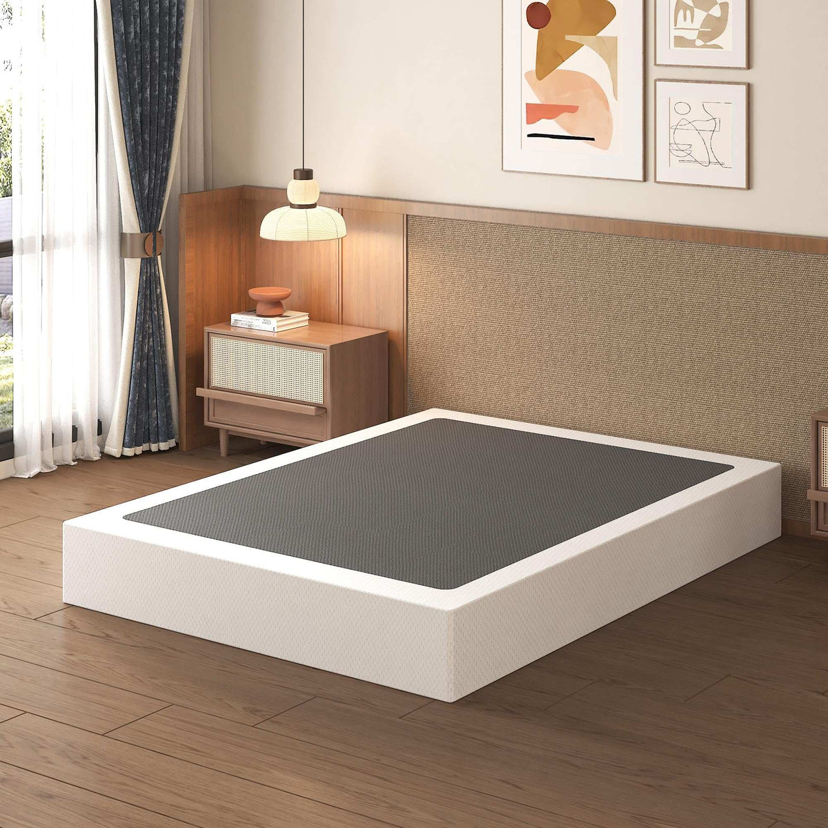 10 Inch King Box Spring High Profile, Heavy Duty Metal King Size Box Spring Bed Base with Fabric Cover