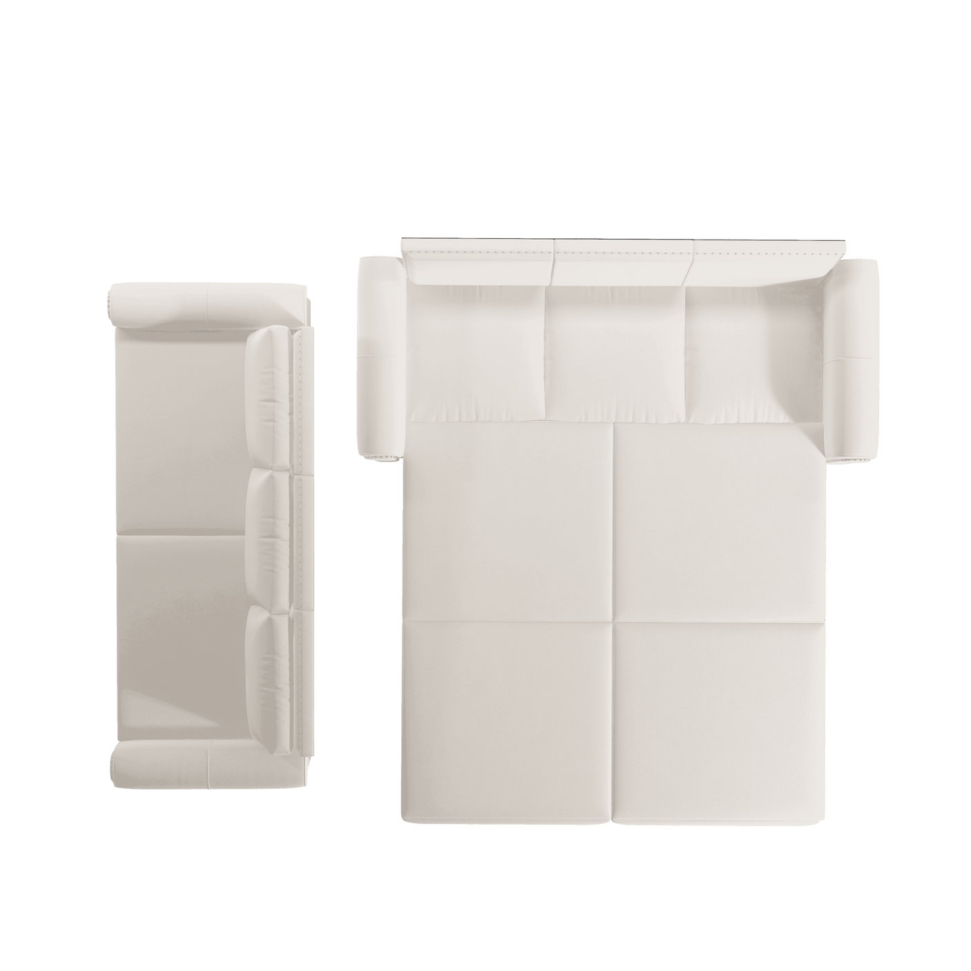 King Sleeper Sofa Bed 94", 3-in-1 Convertible in Velvet with Nailhead Trim