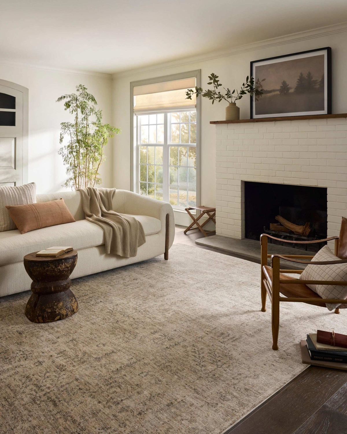 Loloi Magnolia Home Junie Oatmeal/Smoke 7'-10" x 10'-2" Area Rug