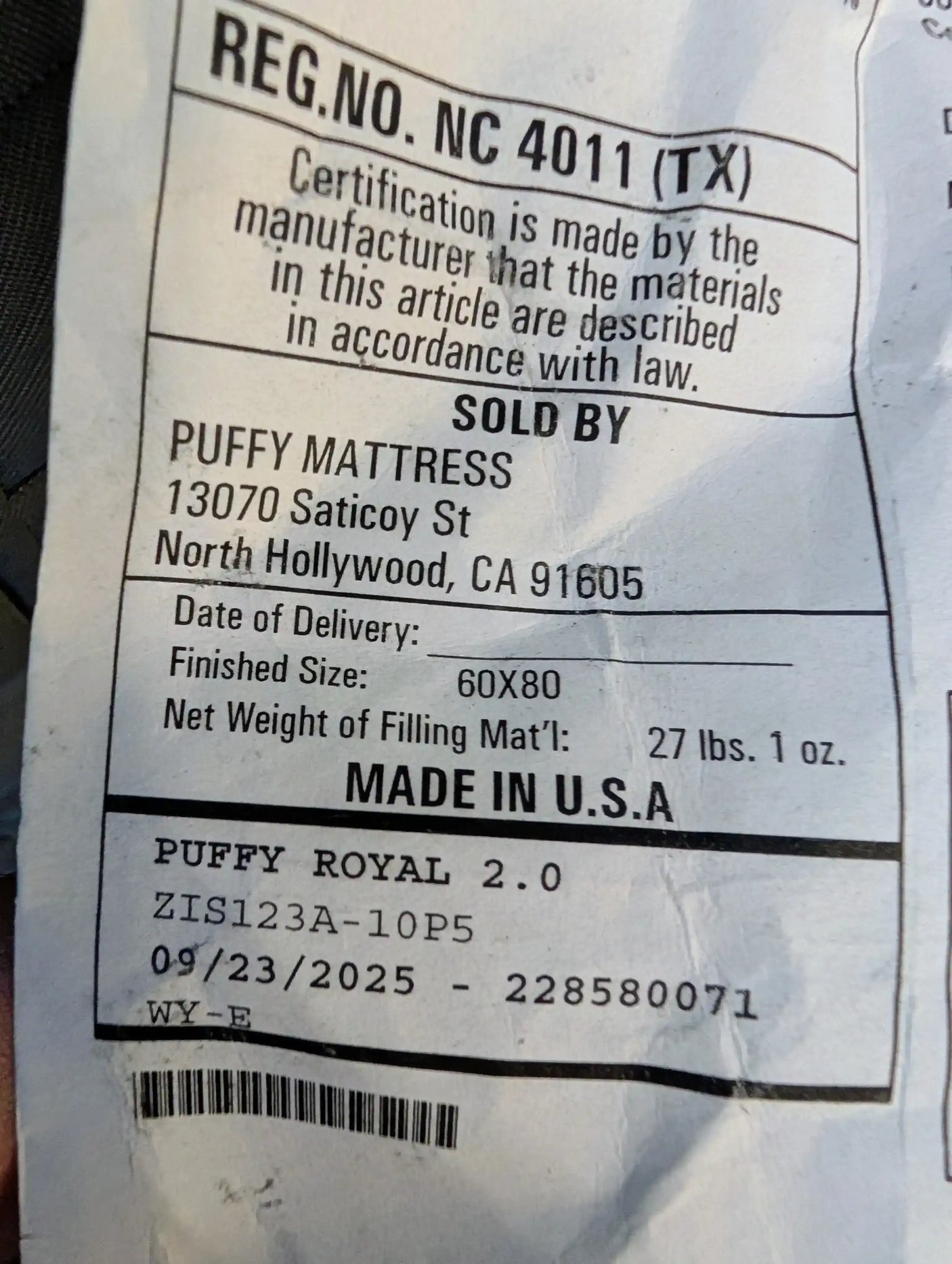 Puffy Royal 14” Plush Hybrid – Like New | Chicago Pickup / Delivery