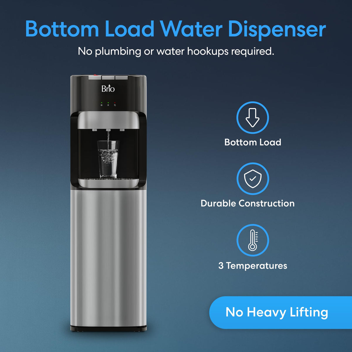 Brio Bottom-Loading Water Cooler with Three Temperatures
