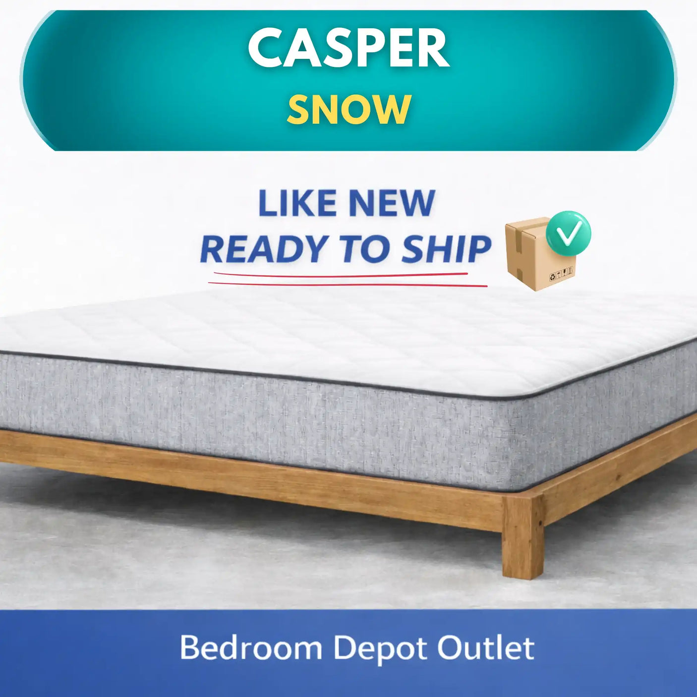 Casper Snow, 12" Hybrid Mattress | Recompressed, Ready to Ship