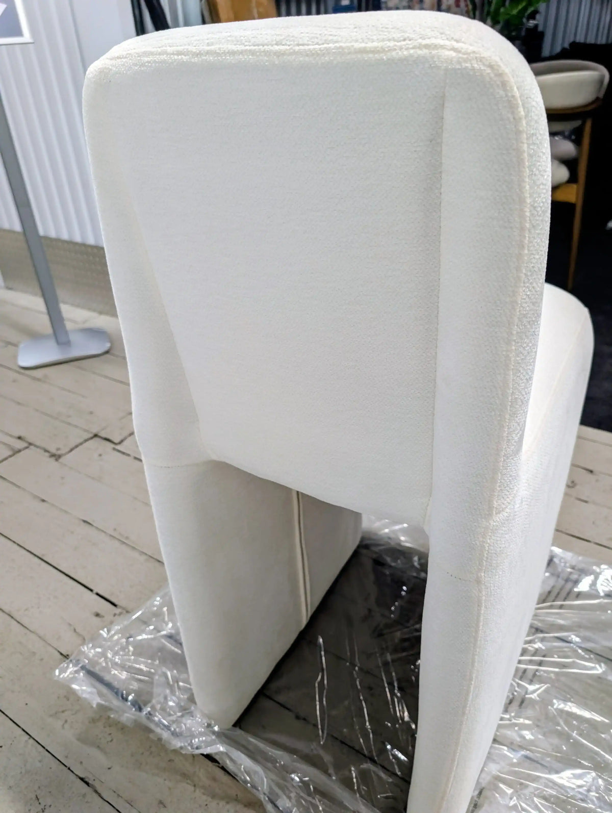 Hyfirm Upholstered Dining Chair — White, Fully Assembled, New