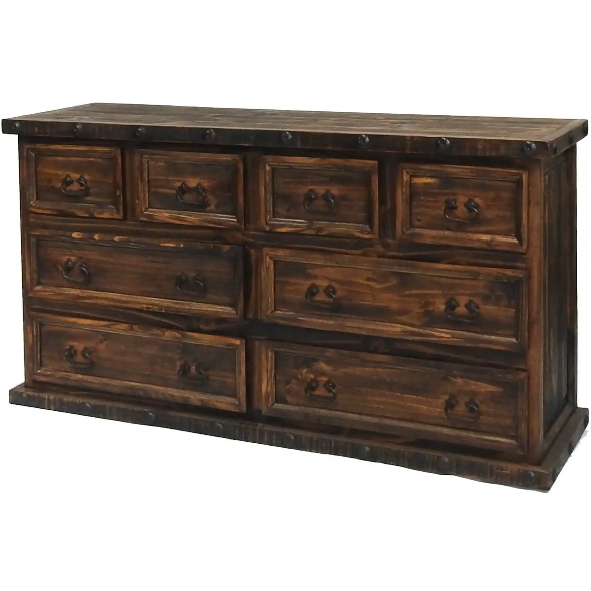 Oasis 8 Drawers Rustic Dresser