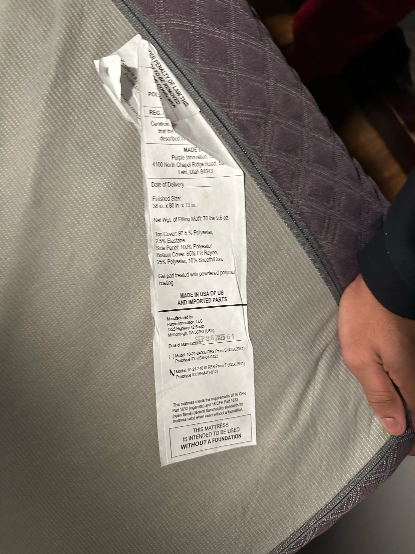 Purple Restore Premier, Twin XL Firm Mattress | Local (Outlet)