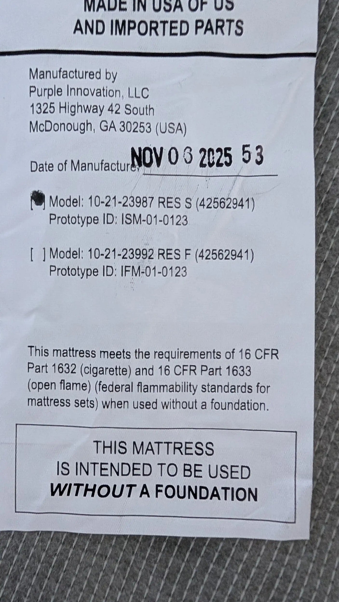 Purple Restore, Queen Soft Mattress | Local (Outlet)