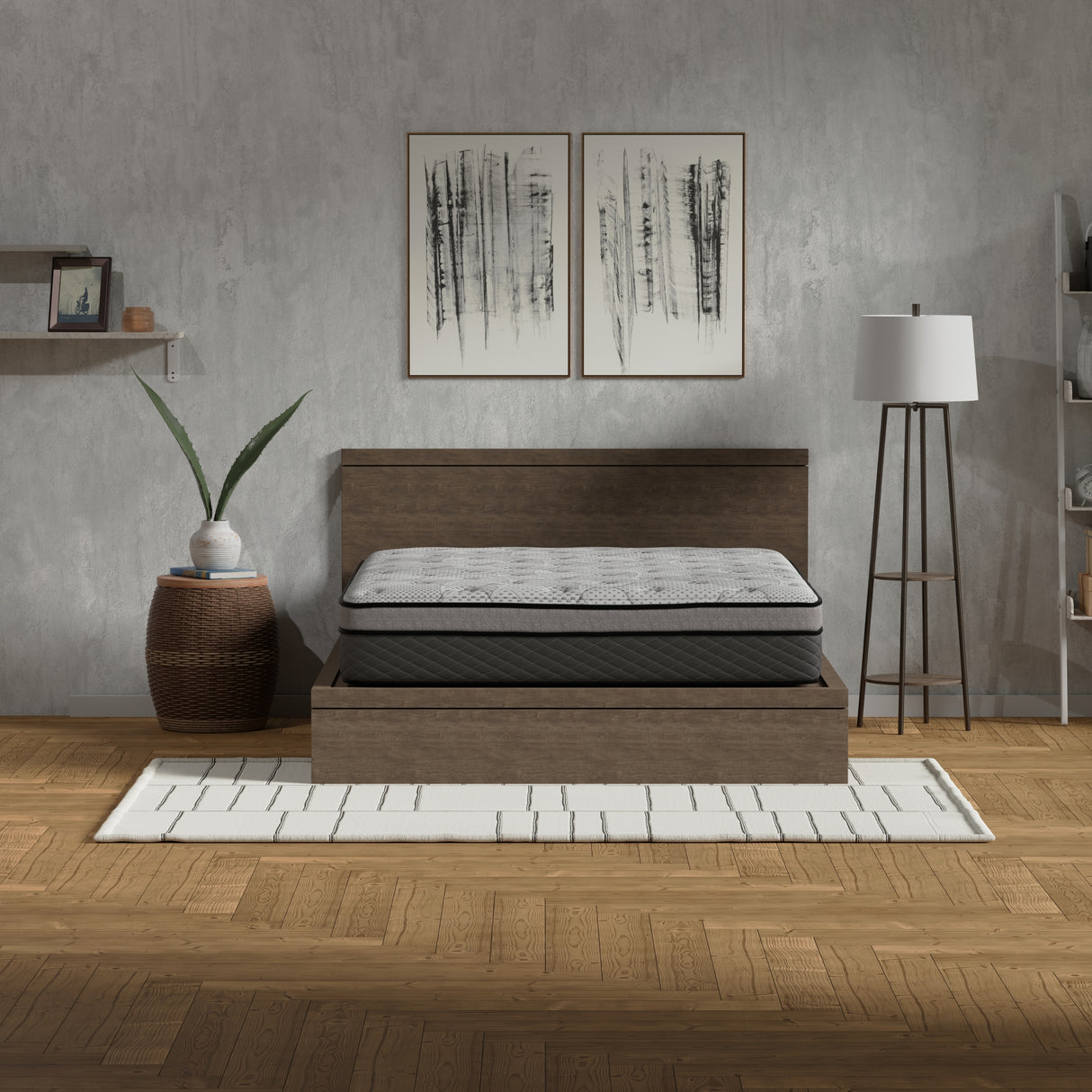 12" Hybrid Mattress, Omne Memory Foam with Pocketed Coils, Medium