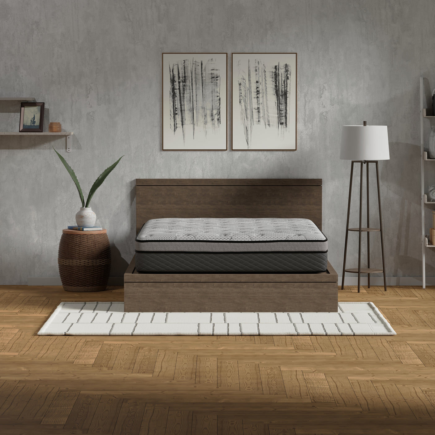 12" Hybrid Mattress, Omne Memory Foam with Pocketed Coils, Medium