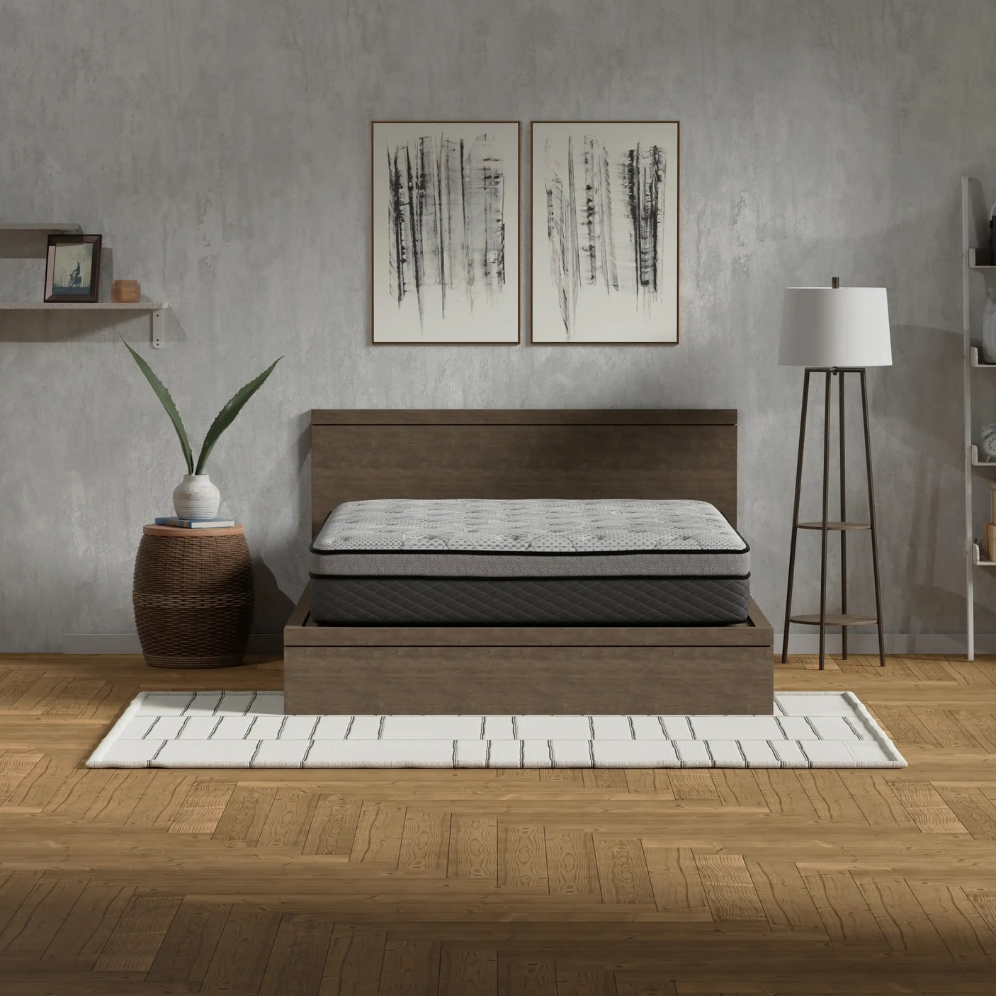 12" Hybrid Mattress, Omne Memory Foam with Pocketed Coils, Medium