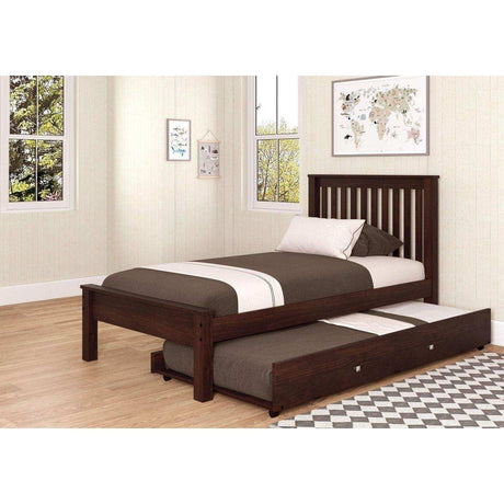 Donco Twin Contempo Bed With Trundle Bed Dark Cappuccino Finish 500-TCP_503-CP - Bedroom Depot USA