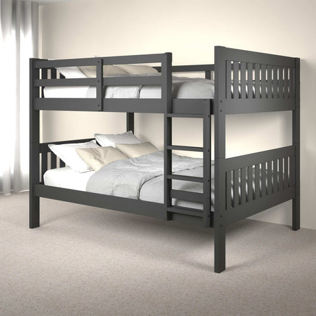 Donco Full/Full Mission Bunk Bed Dark Grey 1015-3FFDG - Bedroom Depot USA