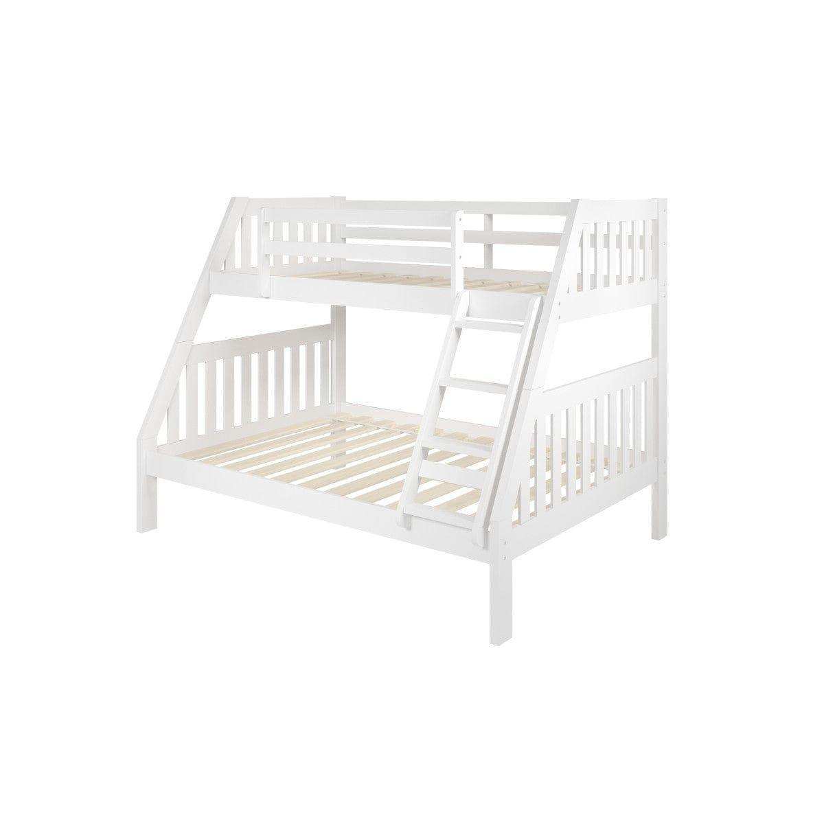 Donco Twin/Full Mission Bunk Bed White 1018-3TFW - Bedroom Depot USA