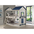 Donco T/T Star Gaze Bunk Light Grey & Blue 1580-TTLGB - Bedroom Depot USA
