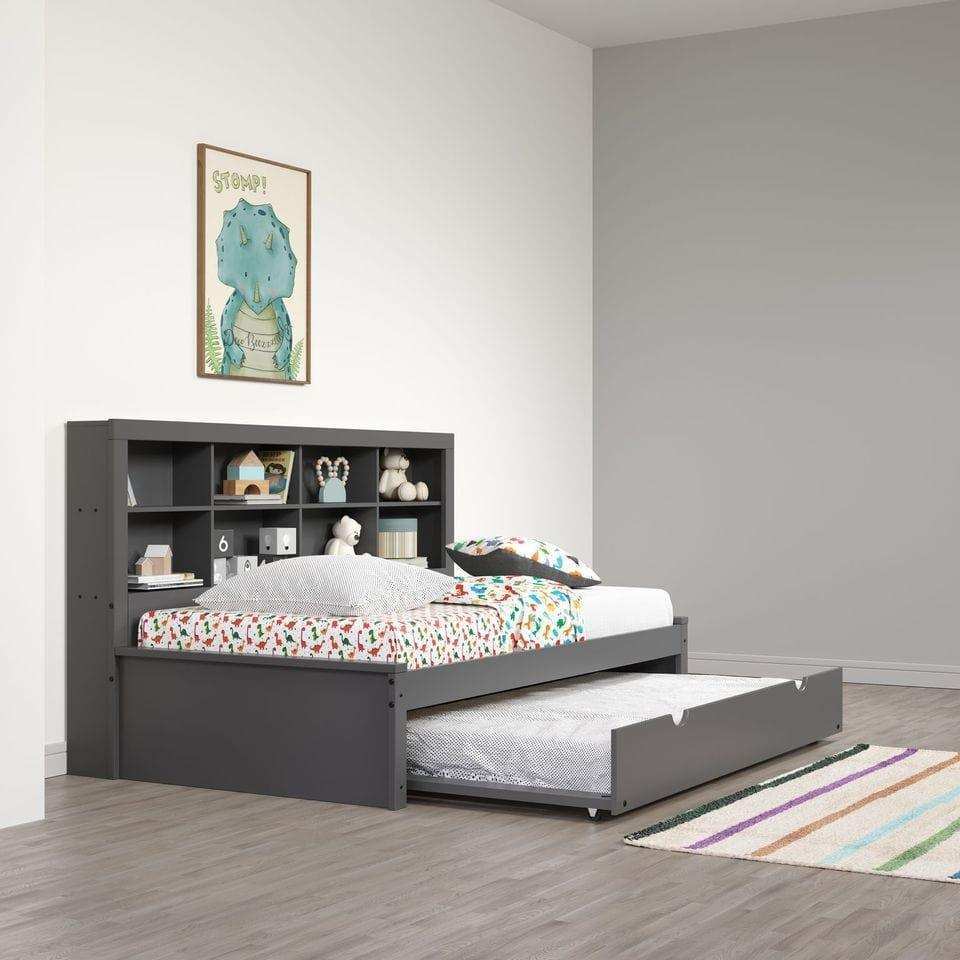 Donco Twin Bookcase Day Bed W/ Twin Trundle Bed - Bedroom Depot USA