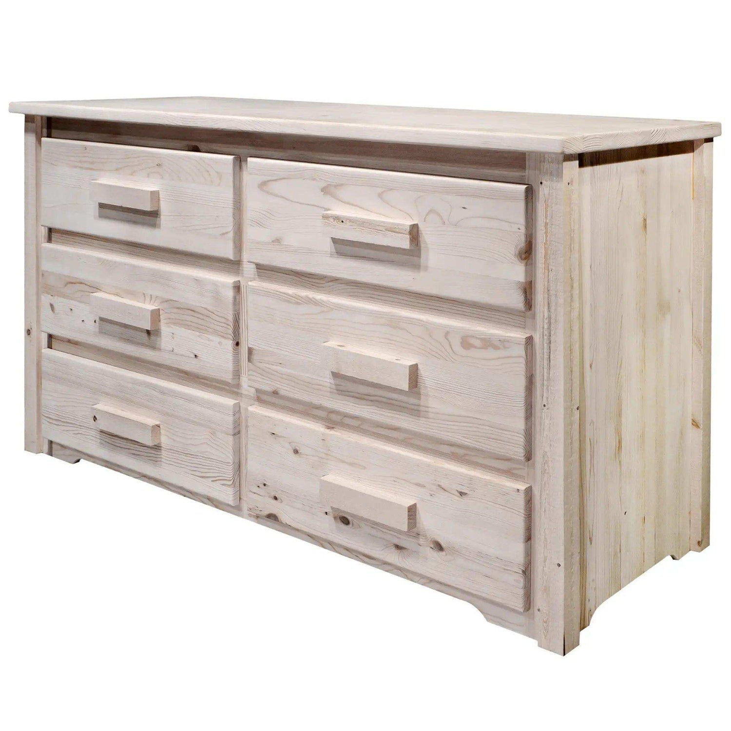 Homestead Collection 6 Drawer Dresser, Clear Lacquer Finish MWHC6DV - Bedroom Depot USA