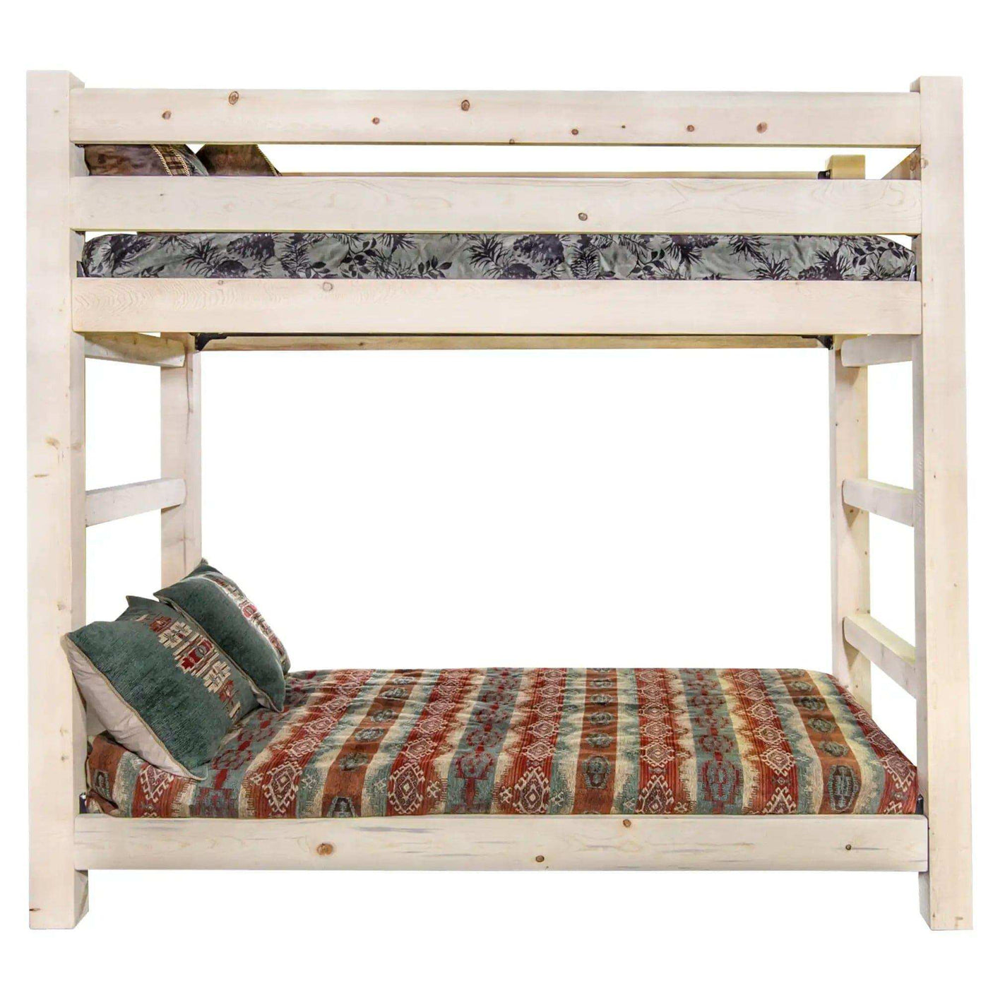 Homestead Collection Twin over Twin Bunk Bed, Clear Lacquer Finish MWHCBBNV - Bedroom Depot USA