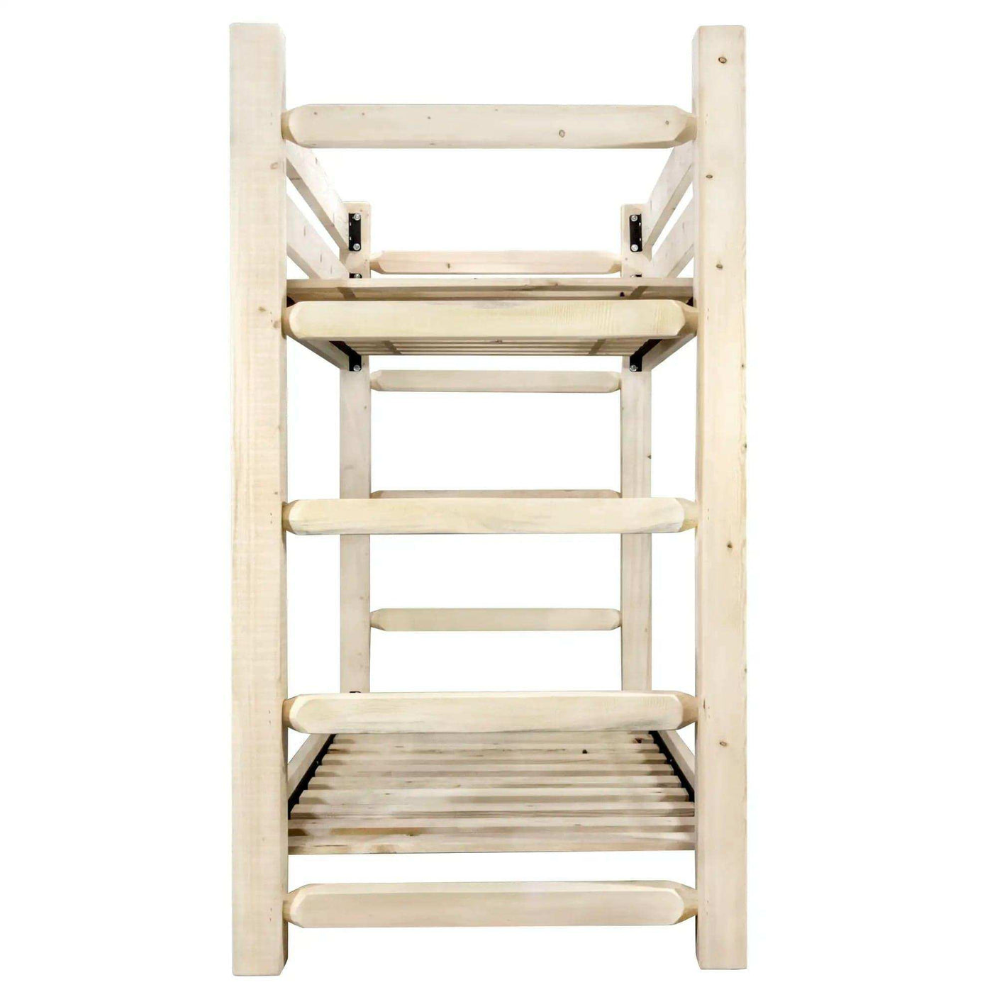 Homestead Collection Twin over Twin Bunk Bed, Clear Lacquer Finish MWHCBBNV - Bedroom Depot USA