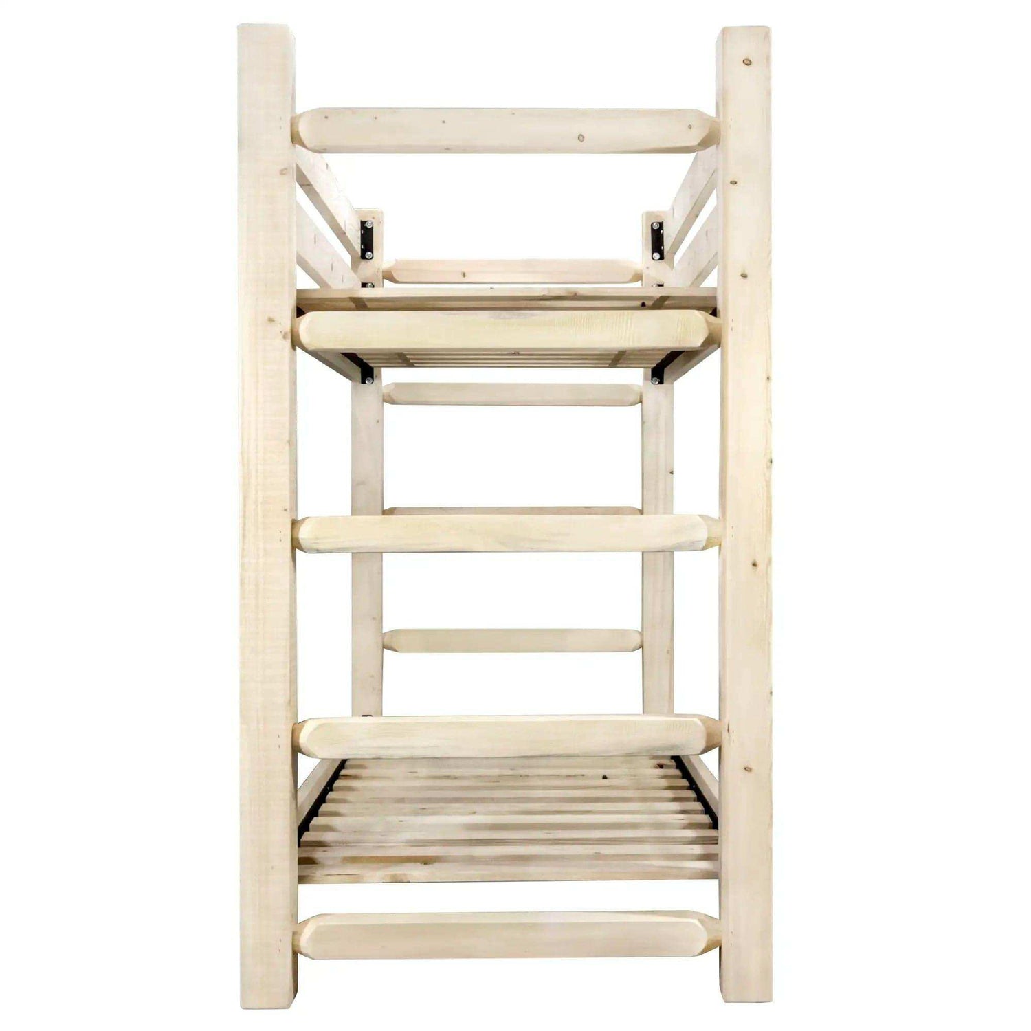 Homestead Collection Twin over Twin Bunk Bed, Clear Lacquer Finish MWHCBBNV - Bedroom Depot USA