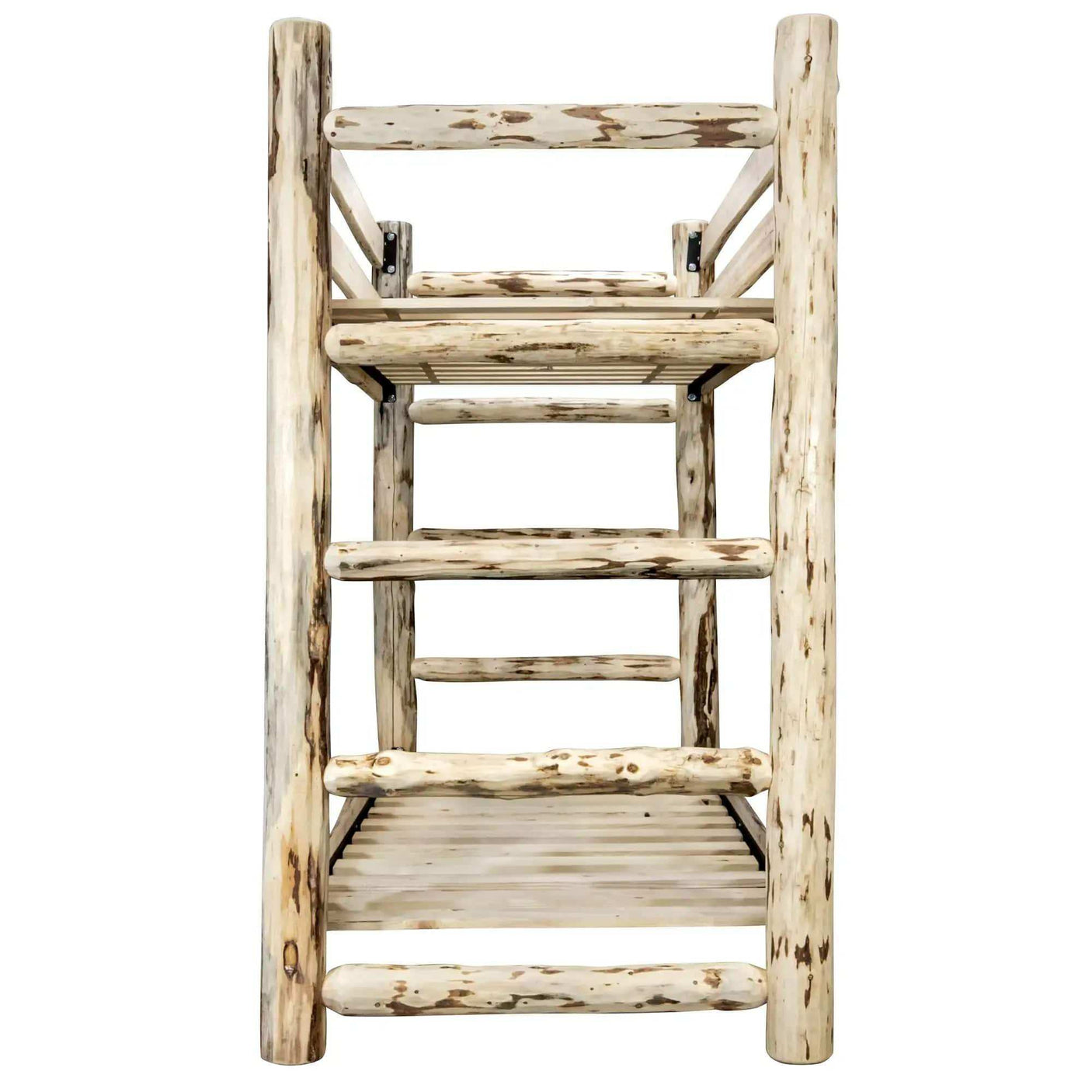 Montana Collection Twin over Twin Bunk Bed, Clear Lacquer Finish MWBBNV - Bedroom Depot USA