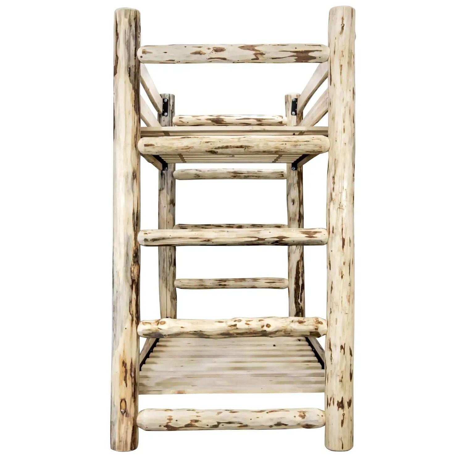 Montana Collection Twin over Twin Bunk Bed, Clear Lacquer Finish MWBBNV - Bedroom Depot USA