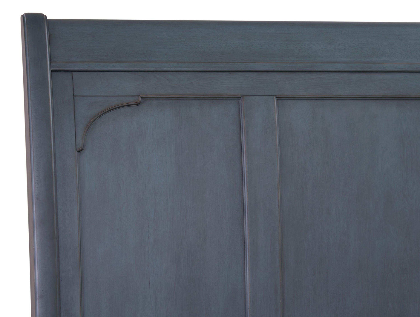 Sleigh Storage Bed, Americana Sleigh Bed, 2 Drawers, USB, Corduroy Blue