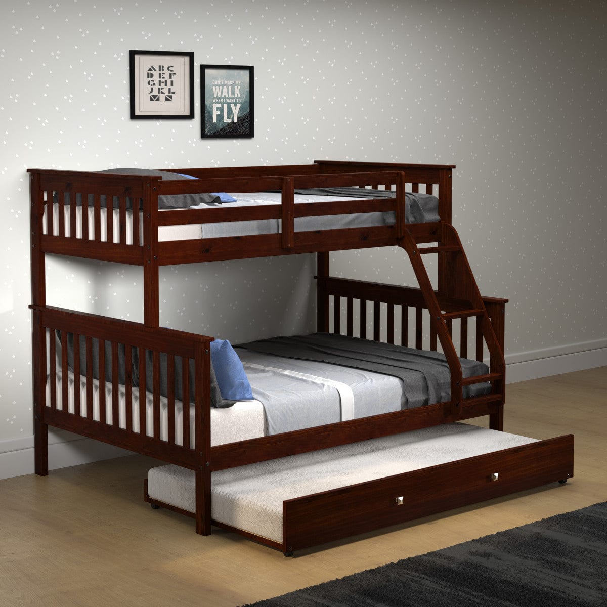 Bunk Bed with Trundle Bed - Bedroom Depot USA