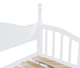 Twin Daybed, Extends to King Size, Trundle with Two Drawers, White