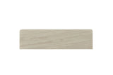 Light oak wood plank with rounded corners on white background