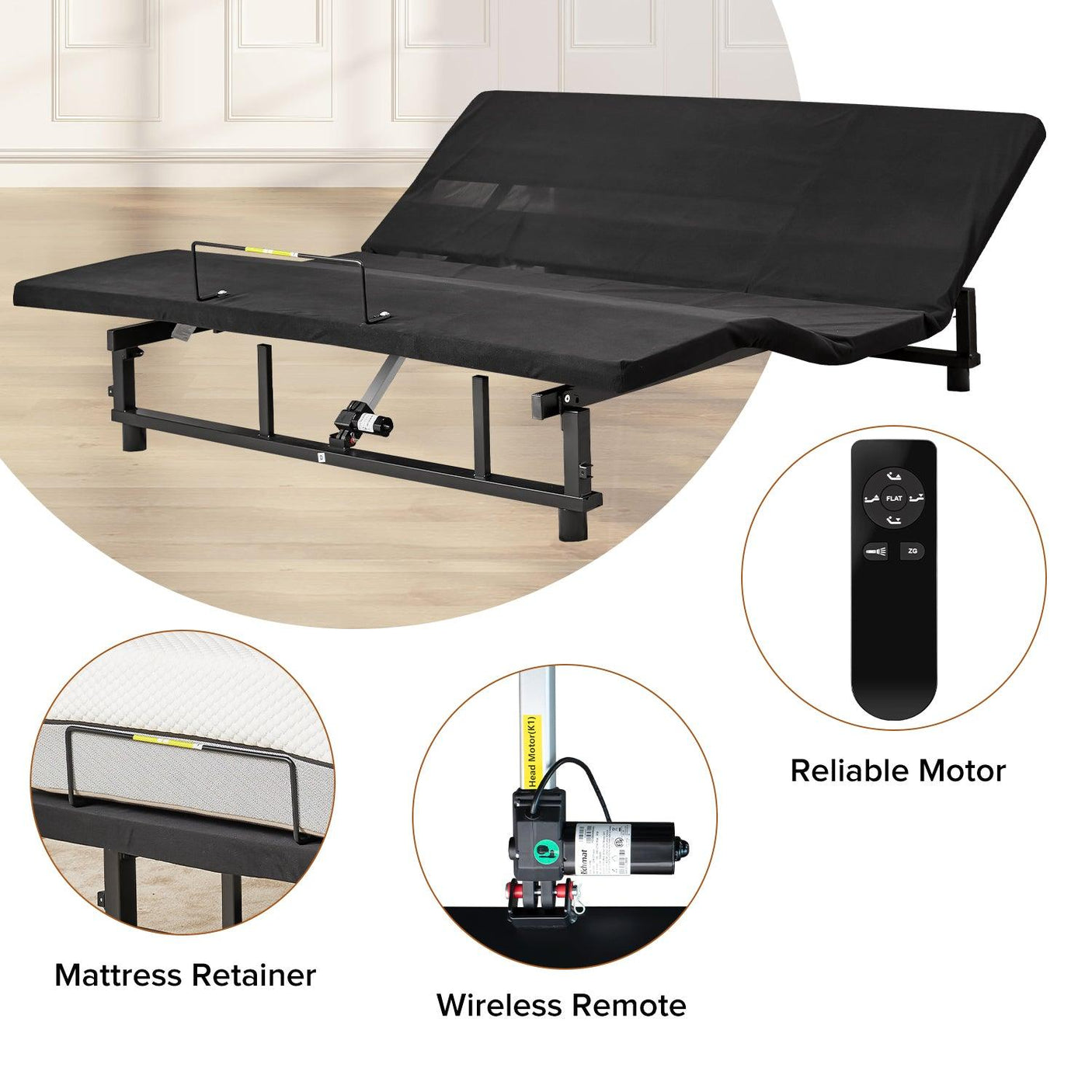 Adjustable Base | Head & Foot with Wireless Remote | Queen