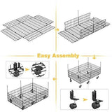 Under Bed Storage with Wheels, 2 Pack Living Room Bedroom Storage Organizers