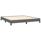 Bed Frame Without Mattress Dark Gray 76"x79.9" King Fabric