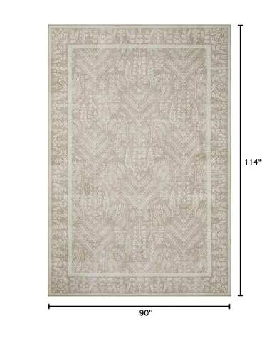 Loloi Rifle Paper Co. Maison Collection MAO-02 Bough Natural 7'-6" x 9'-6", .19" Pile Height, Area Rug