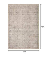 Loloi Amber Lewis Alie Collection ALE-03 Taupe/Dove 7'-10'' x 10', .13'' Pile Height, Area Rug