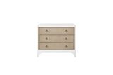 3 Drawer Hall Chest, Rattan Cane Fronts, Custom Hardware - White