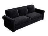 King Sleeper Sofa Bed 94", 3-in-1 Convertible in Velvet with Nailhead Trim