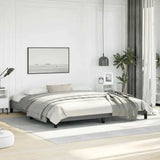 Bed Frame Without Mattress Dark Gray 76"x79.9" King Fabric