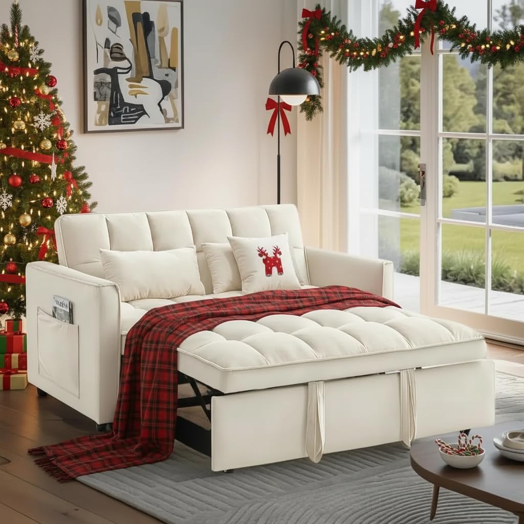 3-in-1 Convertible Loveseat Sofa Bed - NEW