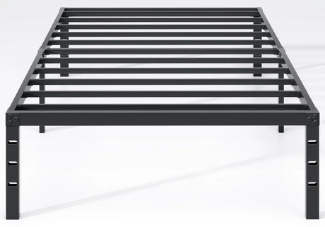 Metal Bed Frame,Twin Size Bed Frame with Storage Space,Heavy Duty Sturdy Mattress Foundation,Easy